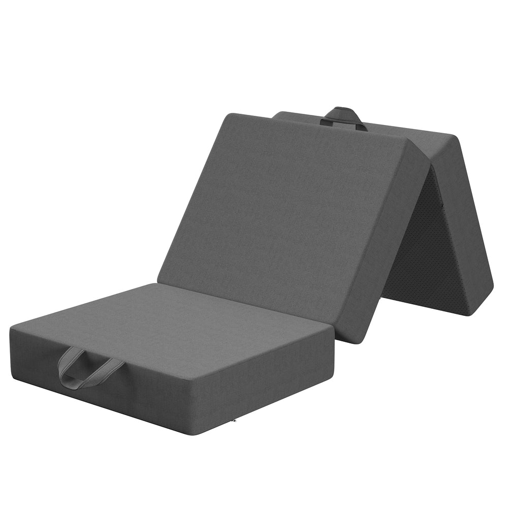 BedStory Folding Mattress Small Single Trifold Mattress Firm Support Foam Washable Cover 15cm