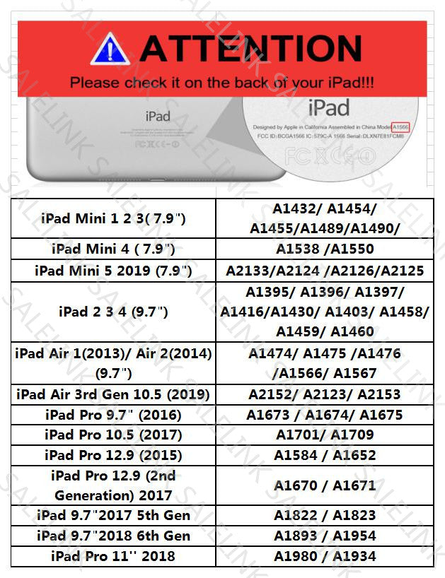 For iPad Air 1/2, Pro 9.7, iPad 9.7 2017/2018 Slim Wireless Bluetooth Keyboard Case