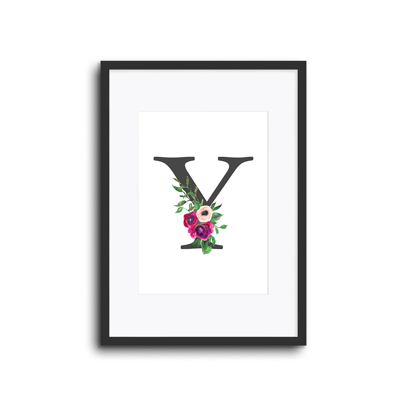 Wall Print |  Floral Initials