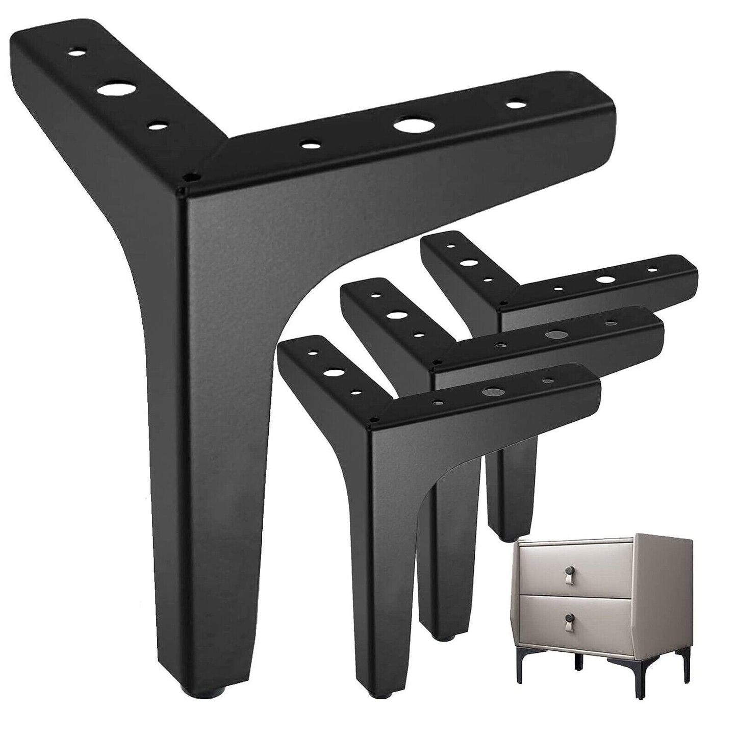 4Pcs Upgraded Metal Furniture Legs 10cm