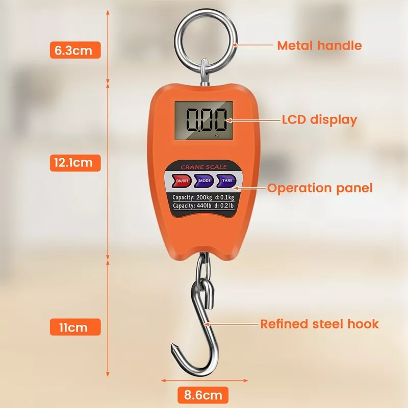 Crane Scale Weighing Digital Industrial Hanging Scale 200Kg