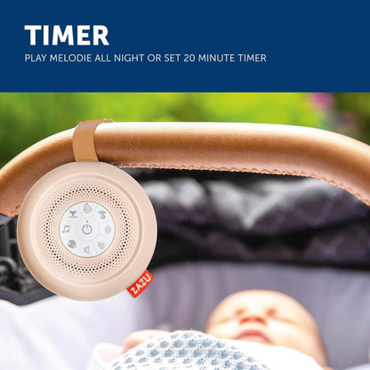 Help your baby to fall asleep with one of the 14 different pre-programmed melodies, like shushing, heartbeat sound or white noise.