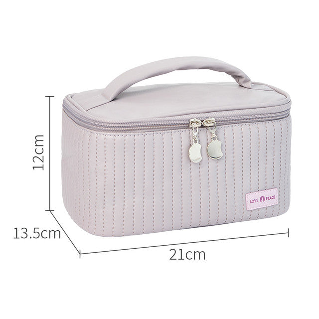Leather Makeup Bag - Large
