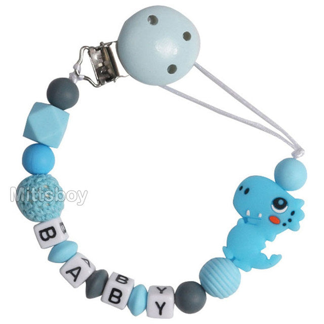Handmade Silicone Baby Beech Pacifier Clip and Chain