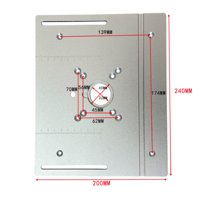 Aluminum Alloy Router Table Insert Plate