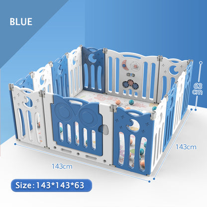 12+2 folding baby playpen Blue