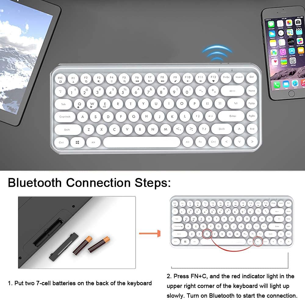 Wireless Bluetooth Keyboard for iOS Windows Android