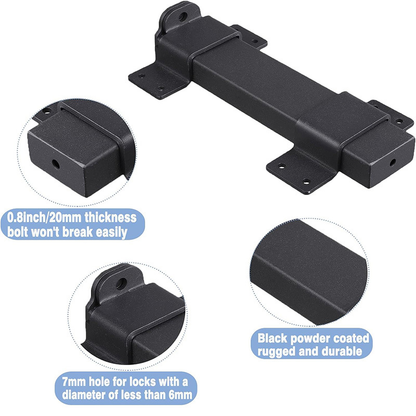 Gate Latches Flip Latch Bolt Latch Lock for Safety Door Black