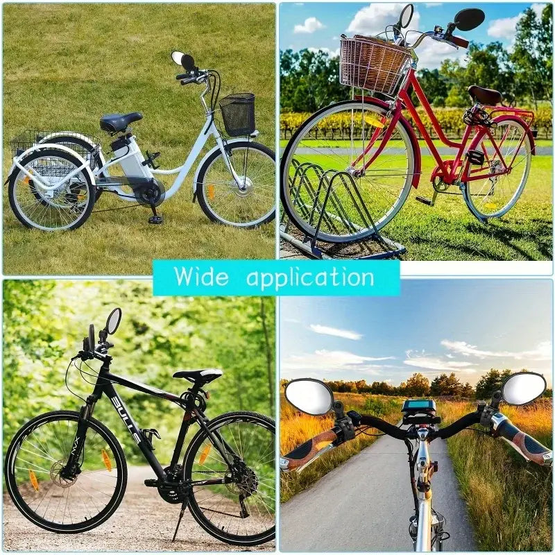 Acrylic Convex Bicycle Handlebar Mirrors (1pc or 2pcs)
