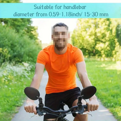 Acrylic Convex Bicycle Handlebar Mirrors (1pc or 2pcs)