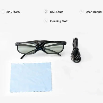 Active Shutter 3D Glasses (96–144Hz) for Projectors