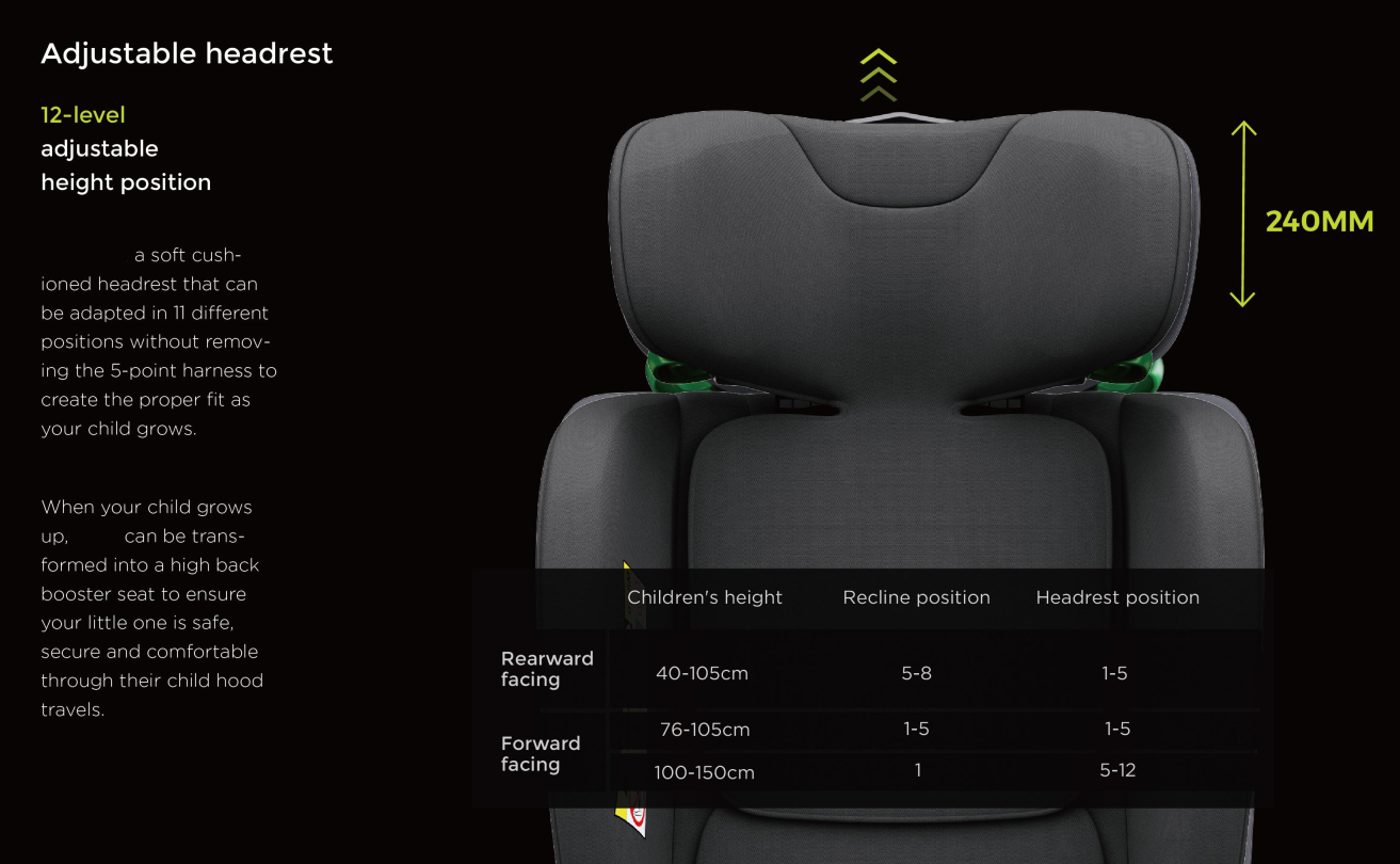 360° Rotating Baby Car Seat – Baby Brightness ProtecMax Pro Black