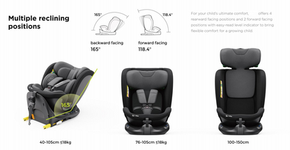 360° Rotating Baby Car Seat – Baby Brightness ProtecMax Pink