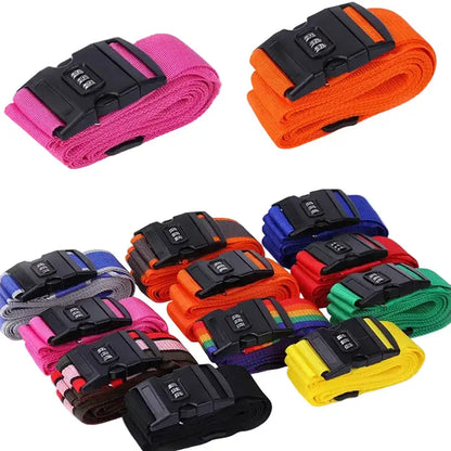 Adjustable Locking Luggage Strap with Buckle (different colours available)