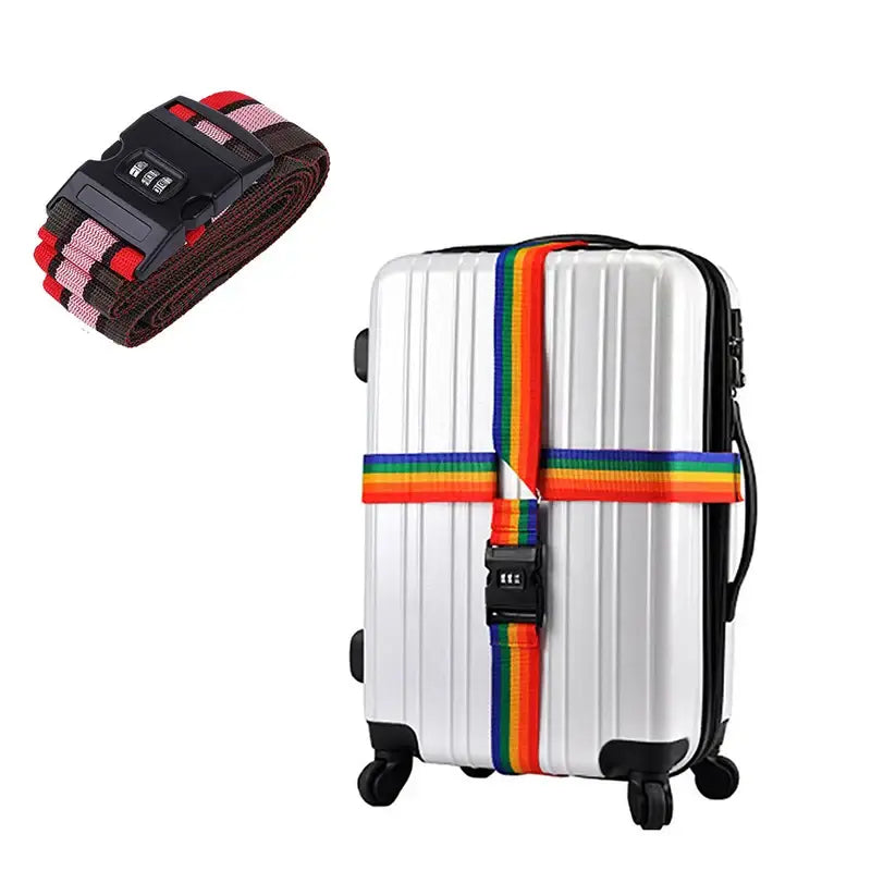 Adjustable Locking Luggage Strap with Buckle (different colours available)