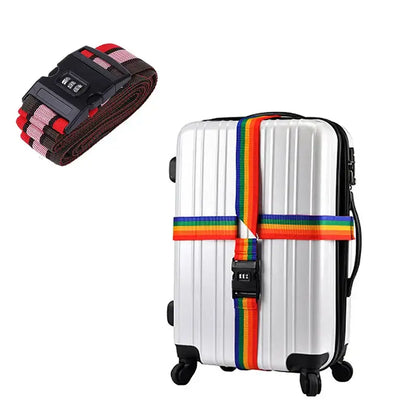 Adjustable Locking Luggage Strap with Buckle (different colours available)