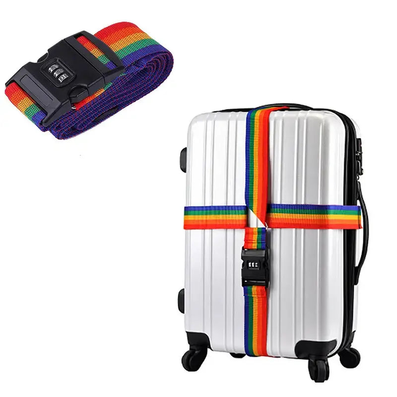Adjustable Locking Luggage Strap with Buckle (different colours available)