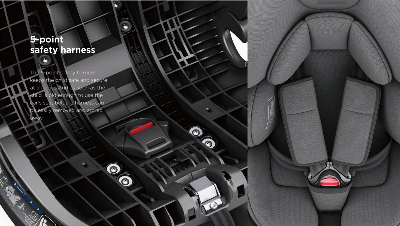 360° Rotating Baby Car Seat – Baby Brightness ProtecMax Grey