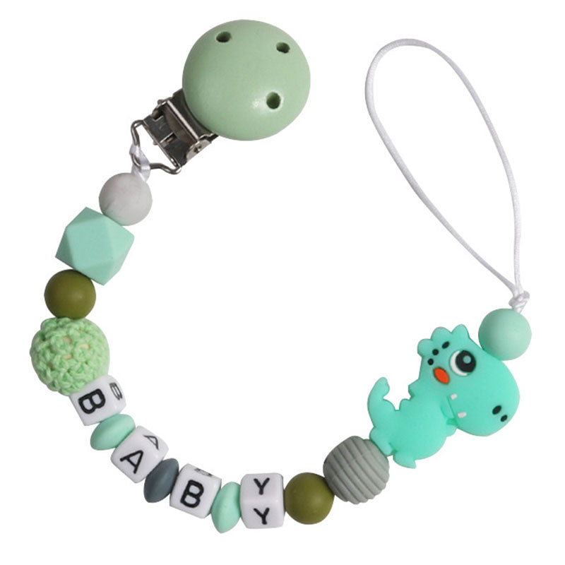 Handmade Silicone Baby Beech Pacifier Clip and Chain