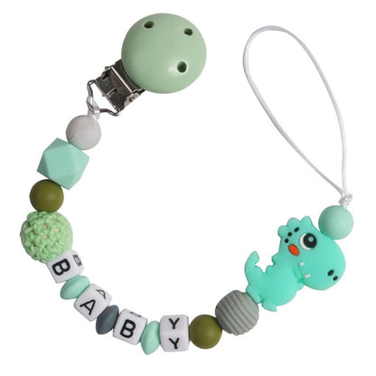 Handmade Silicone Baby Beech Pacifier Clip and Chain