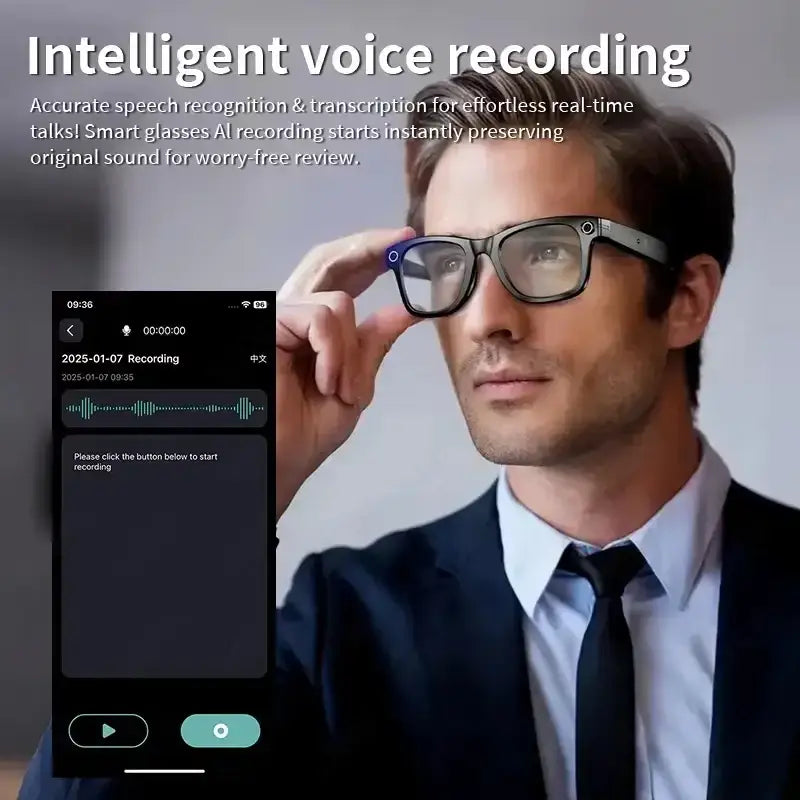 AI Smart Glasses – 4K Camera, Translation, Music & Calls (4 models available)