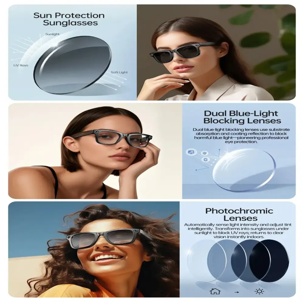 AI Smart Glasses – 4K Camera, Translation, Music & Calls (4 models available)