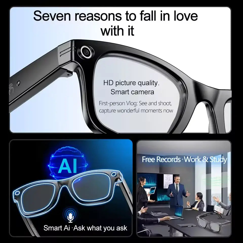 AI Smart Glasses 800W Camera – Photo/Video & Calls (different models available)