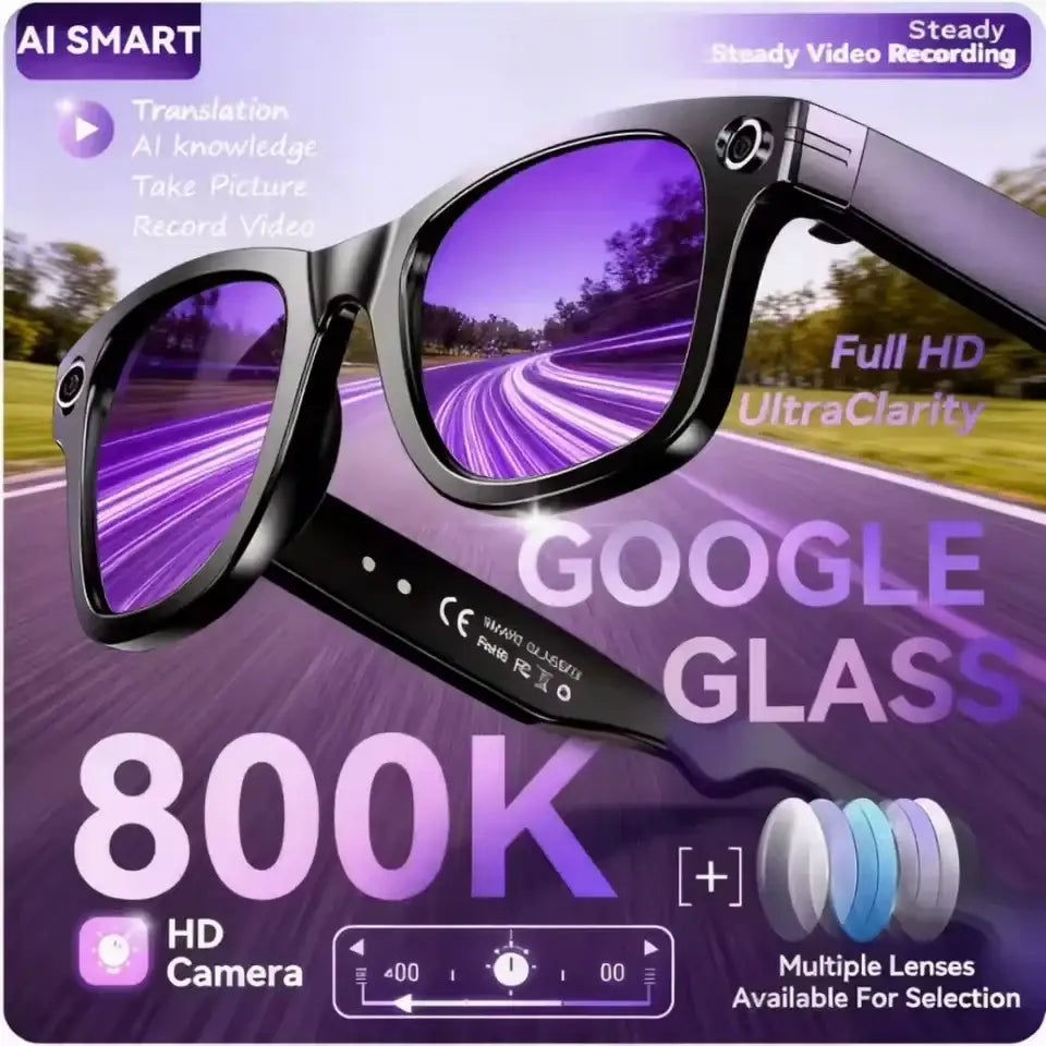 AI Smart Glasses 800W Camera – Photo/Video & Calls (different models available)