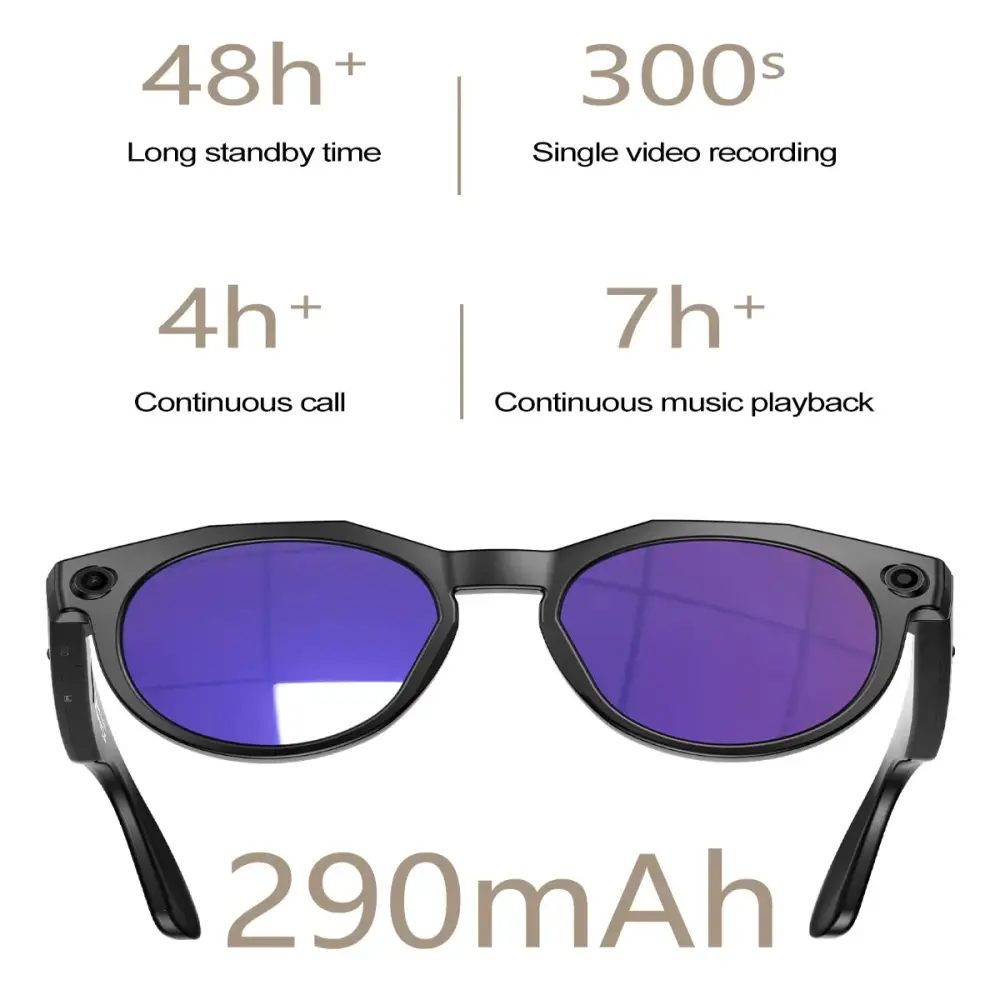 AI Smart Glasses with 4K Camera & Wi-Fi Transmission (different colours available)