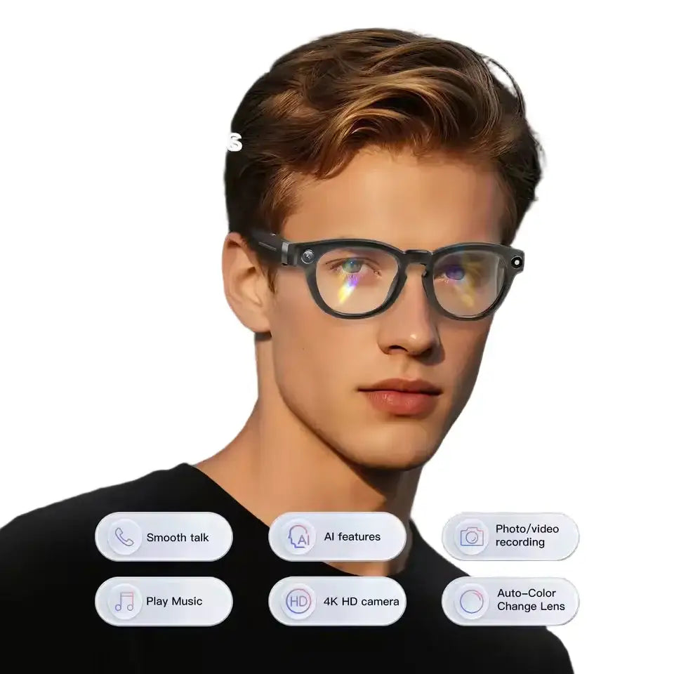 AI Smart Glasses with 4K Camera & Wi-Fi Transmission (different colours available)