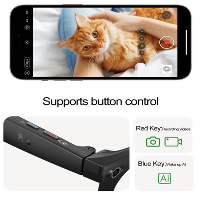AI Smart Glasses with 4K Camera & Wi-Fi Transmission (different colours available)