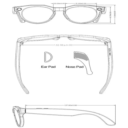 AI Smart Glasses with 4K Camera & Wi-Fi Transmission (different colours available)