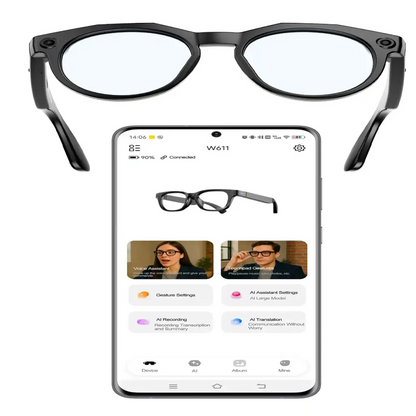 AI Smart Glasses with 4K Camera & Wi-Fi Transmission (different colours available)