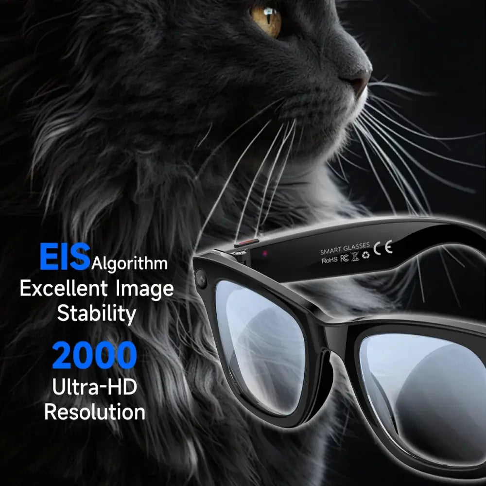 AI Smart Glasses with 5MP Camera & Bluetooth