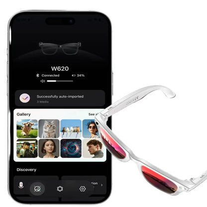 AI Smart Glasses with 5MP Camera & Bluetooth
