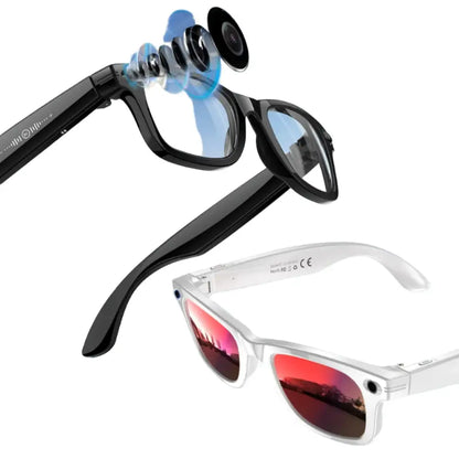AI Smart Glasses with 5MP Camera & Bluetooth