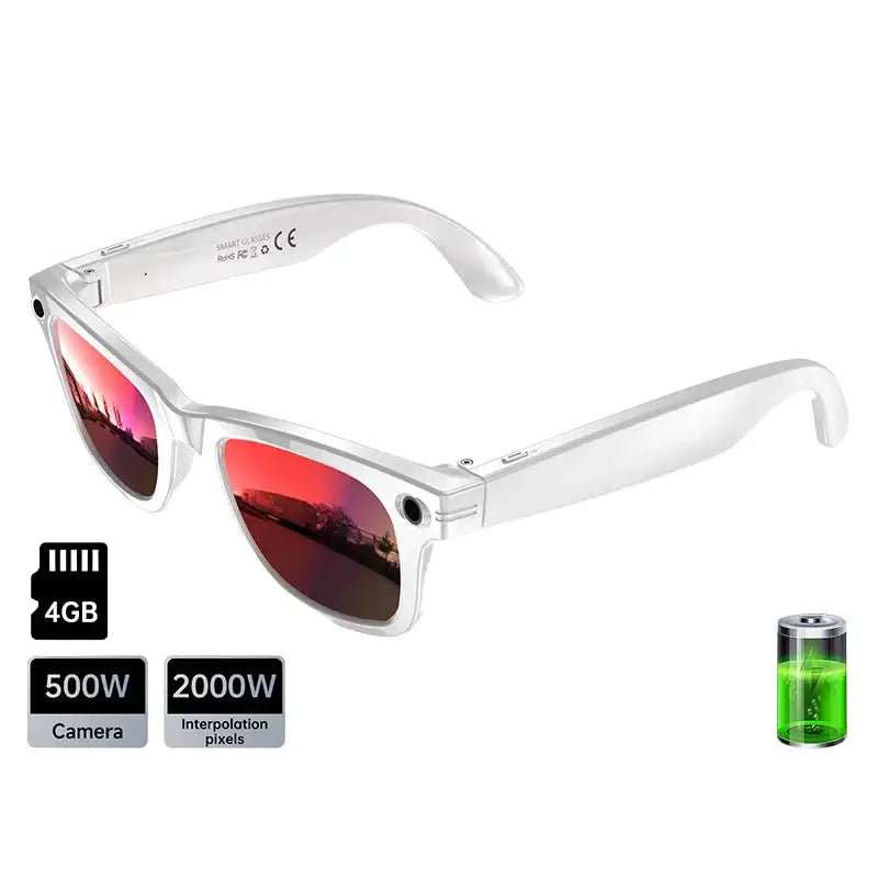 AI Smart Glasses with 5MP Camera & Bluetooth