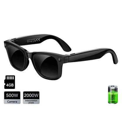 AI Smart Glasses with 5MP Camera & Bluetooth
