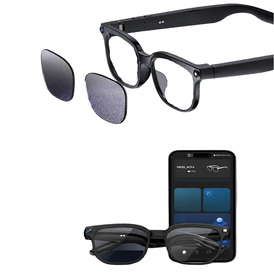 AI Smart Glasses with 8MP Camera & Bluetooth Audio