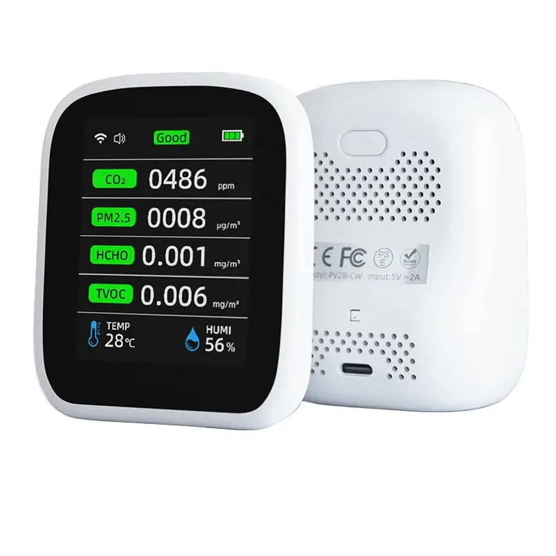 Air Quality Monitor – CO2, HCHO, TVOC (8-in-1)