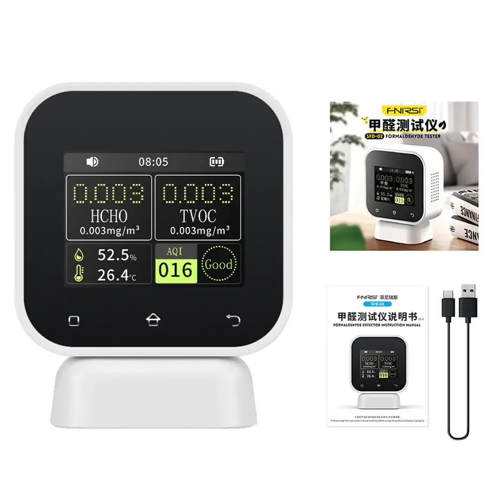 Air Quality Monitor – Real-Time Formaldehyde & TVOC Tester