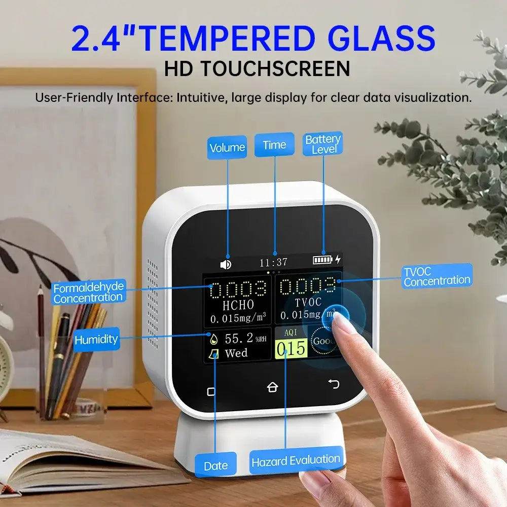 Air Quality Monitor – Real-Time Formaldehyde & TVOC Tester