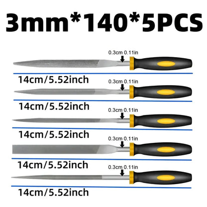 Alloy Steel Precision File Set (5pcs) (2 sizes available)