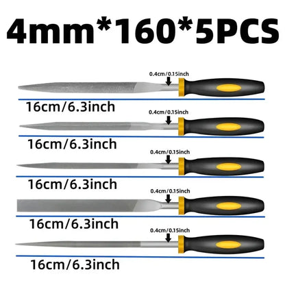 Alloy Steel Precision File Set (5pcs) (2 sizes available)