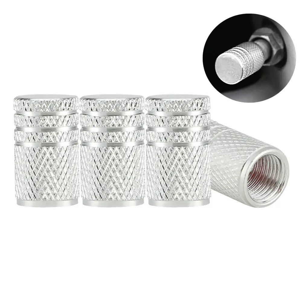 Aluminium Tire Valve Stem Caps (4Pcs) (different colours available)