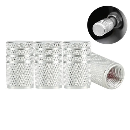 Aluminium Tire Valve Stem Caps (4Pcs) (different colours available)
