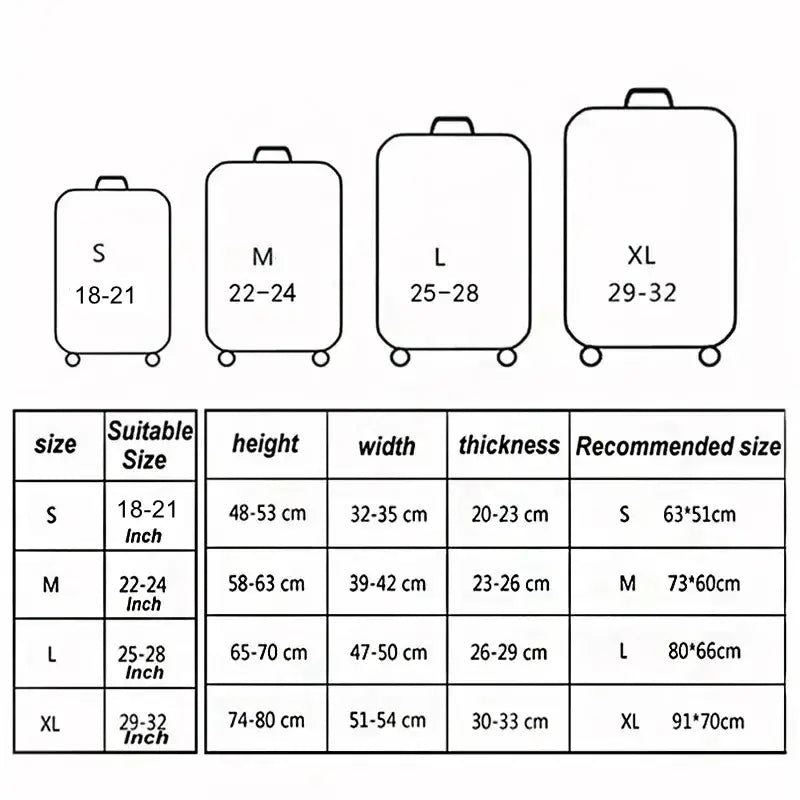 Animal Print Elastic Luggage Cover (18–32″)