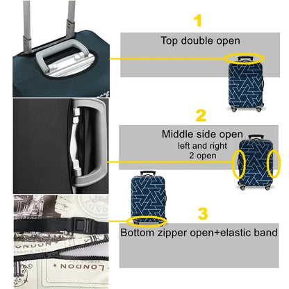 Animal Print Elastic Luggage Cover (18–32″)