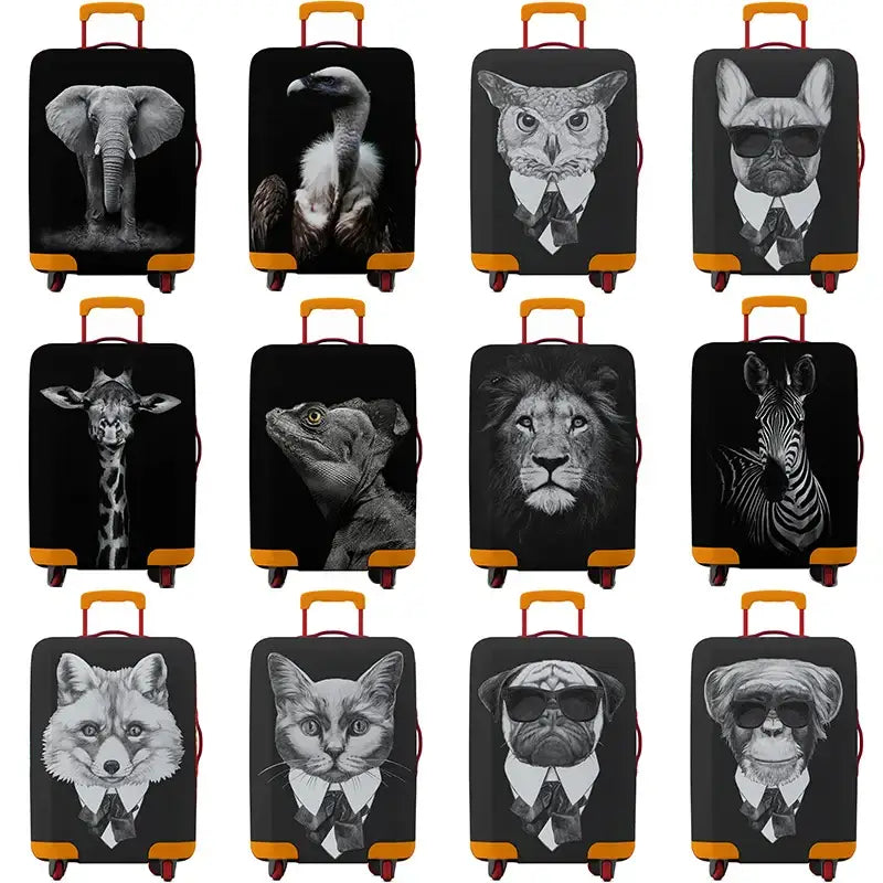 Animal Print Elastic Luggage Cover (18–32″)