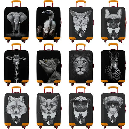 Animal Print Elastic Luggage Cover (18–32″)